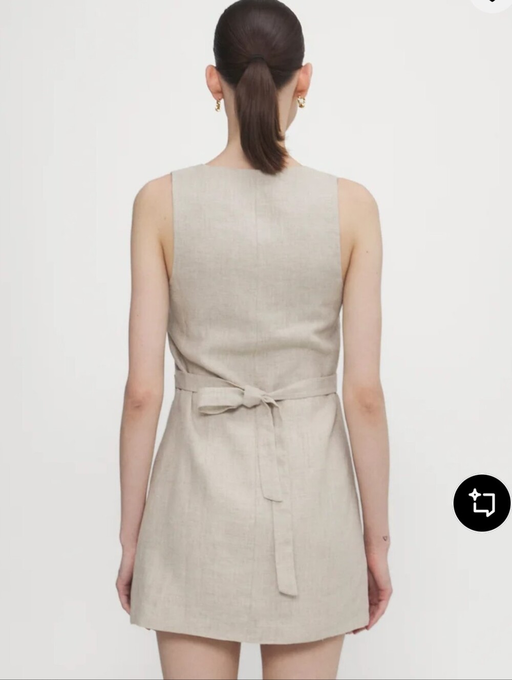 Faithfull The Brand/Marinia Linen Dress Sz M - Picture 2 of 7